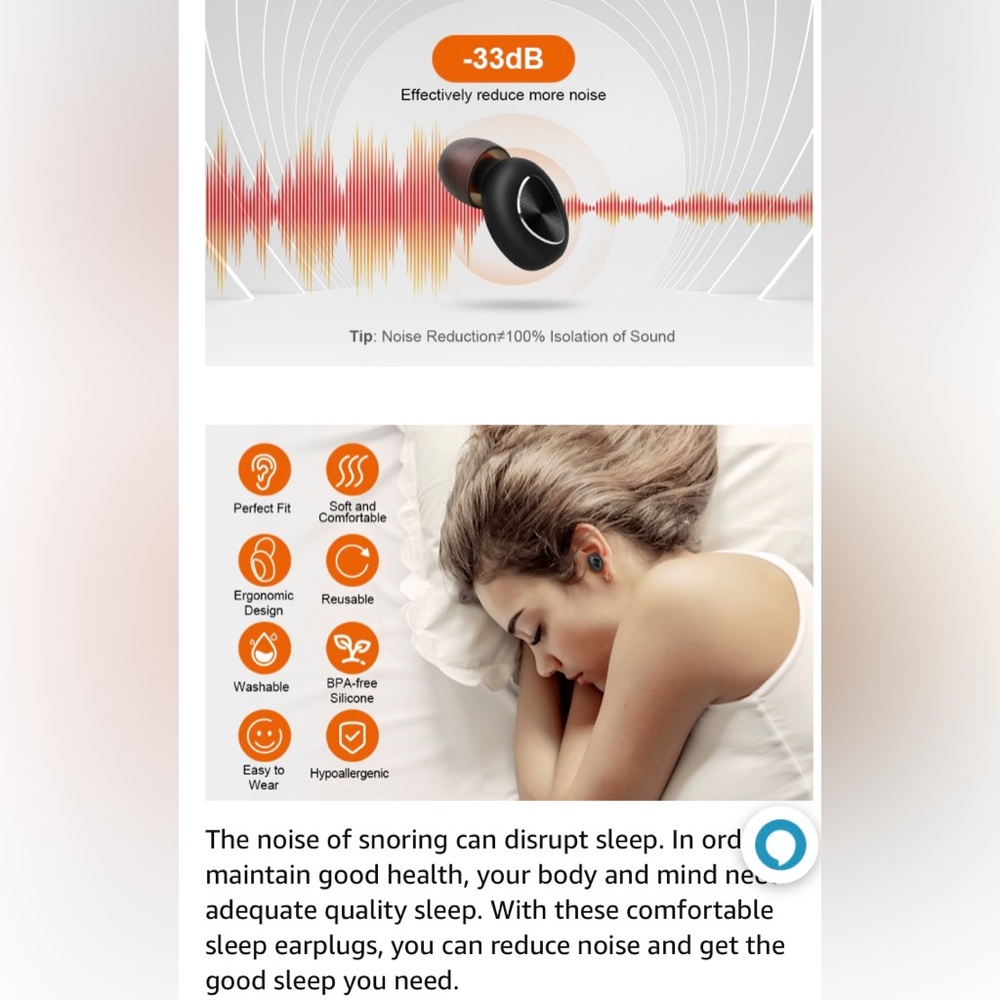 NEW Reusable Ear Plugs Sleeping Noise Cancelling Silicone 8 Ear Tips in XS/X/M/L - Picture 6 of 13